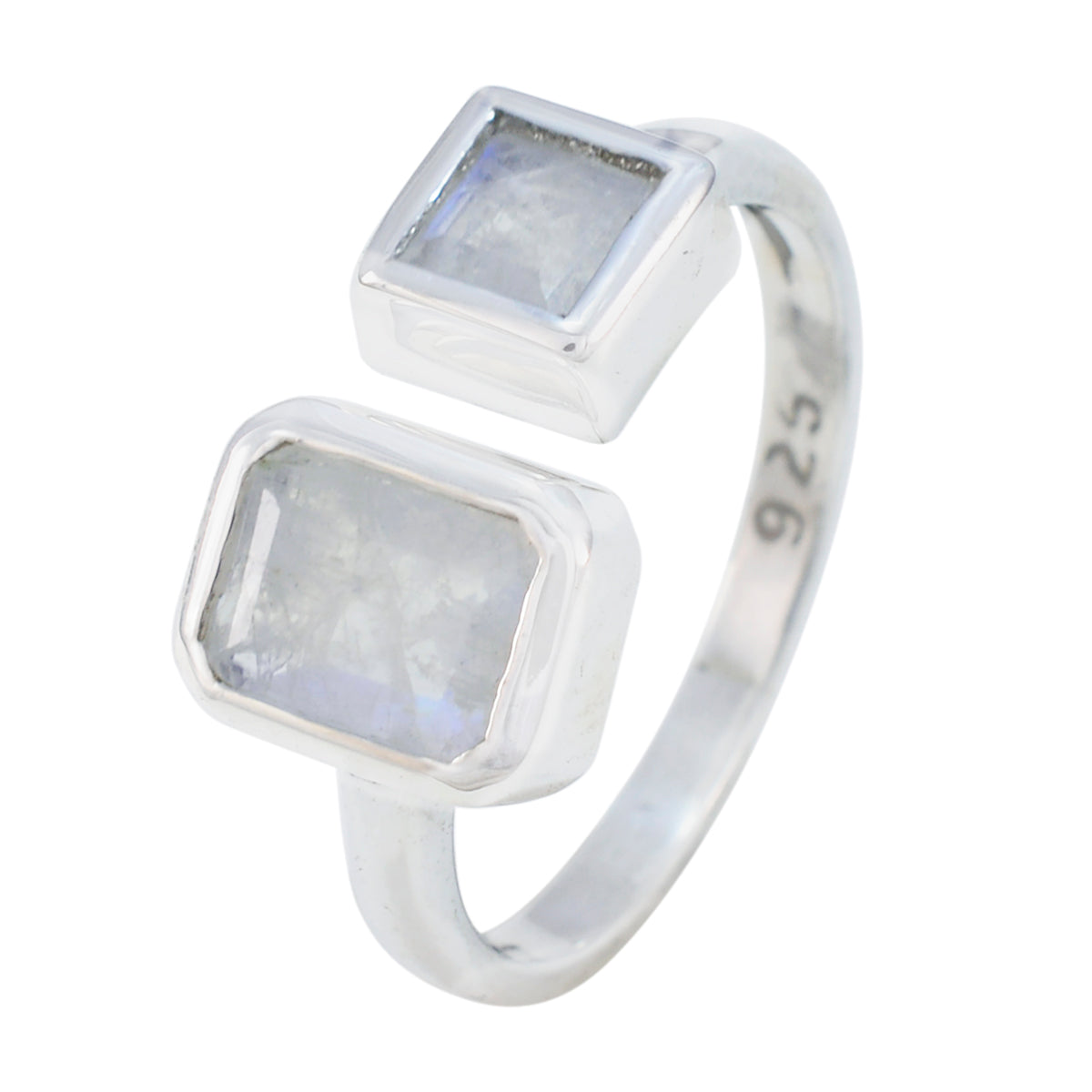 lara Trendy White Toi et Moi Ring