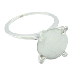 Mila Abstract White Halo Ring Rainbow Moonstone White