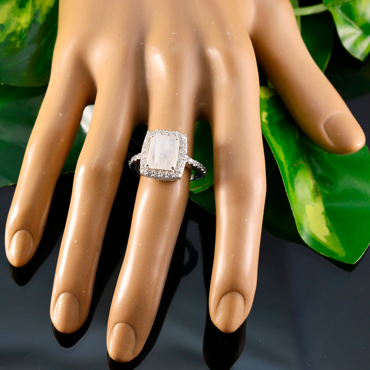 Isabel Boho White Halo Ring