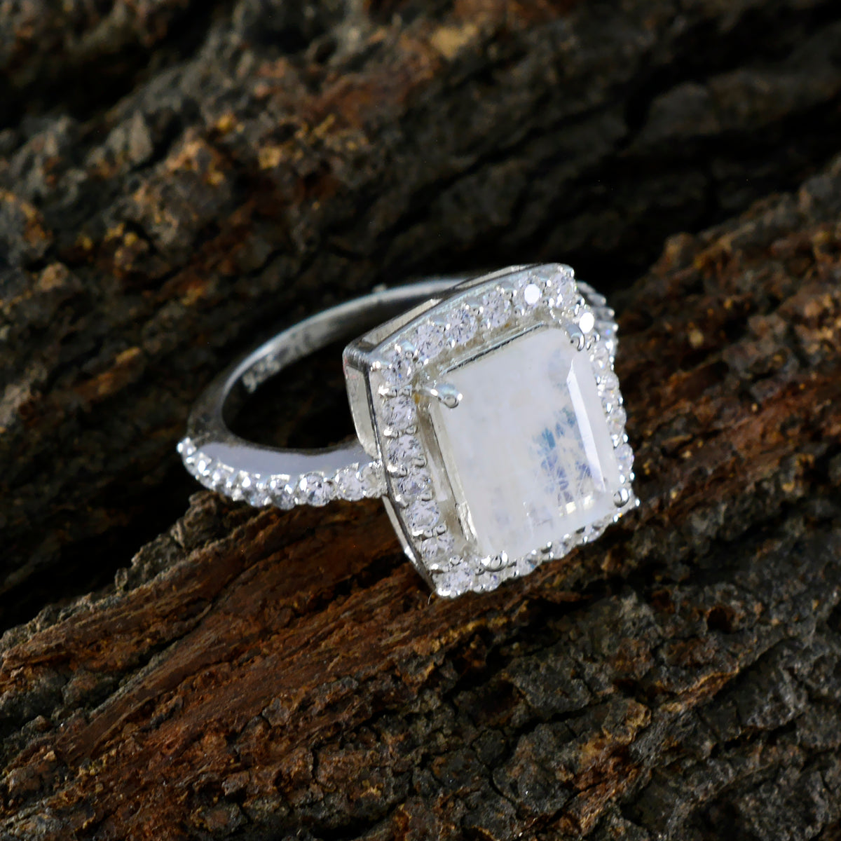 Isabel Boho White Halo Ring