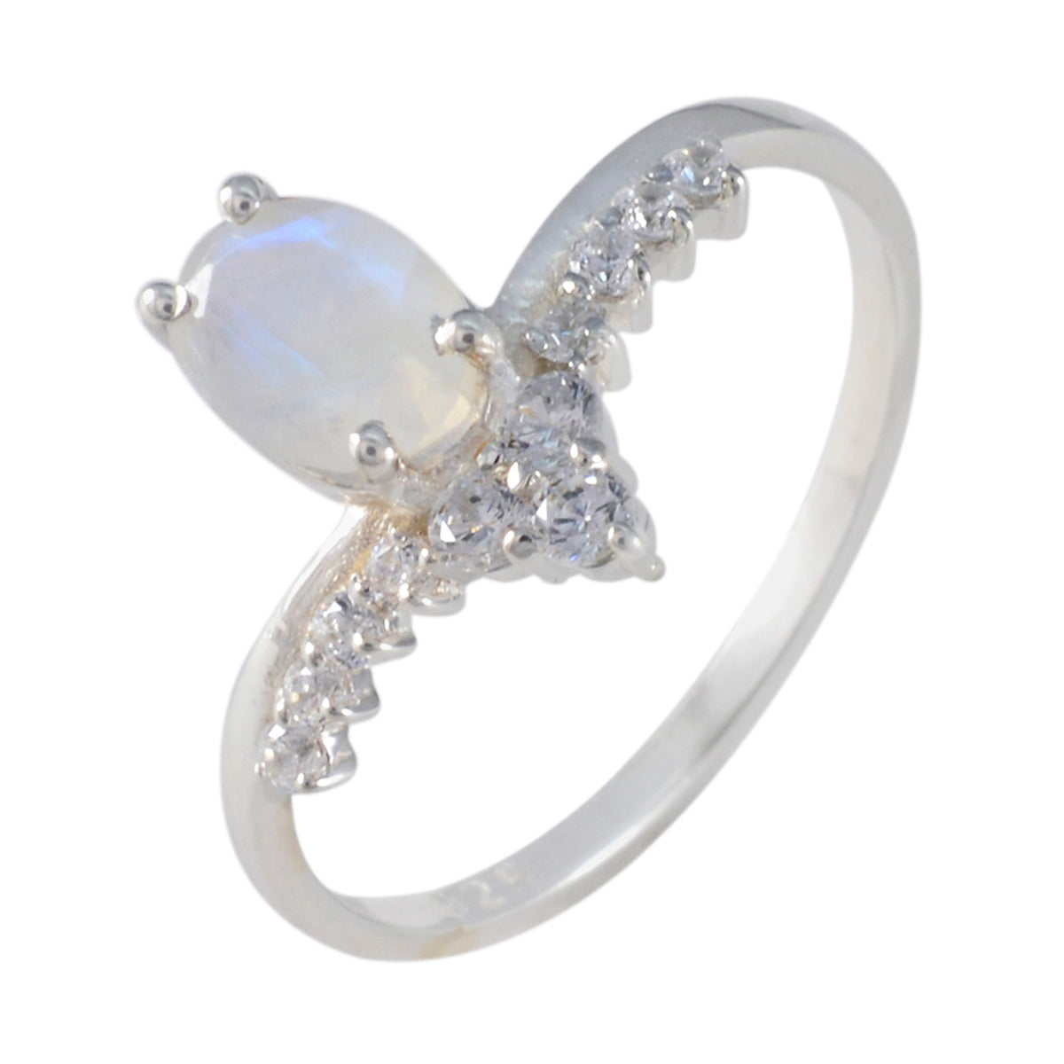 Li Lee Sophisticated White Halo Ring