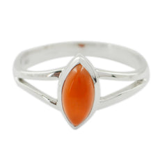 Araya Geometric Red Solitaire Ring Red onyx Red