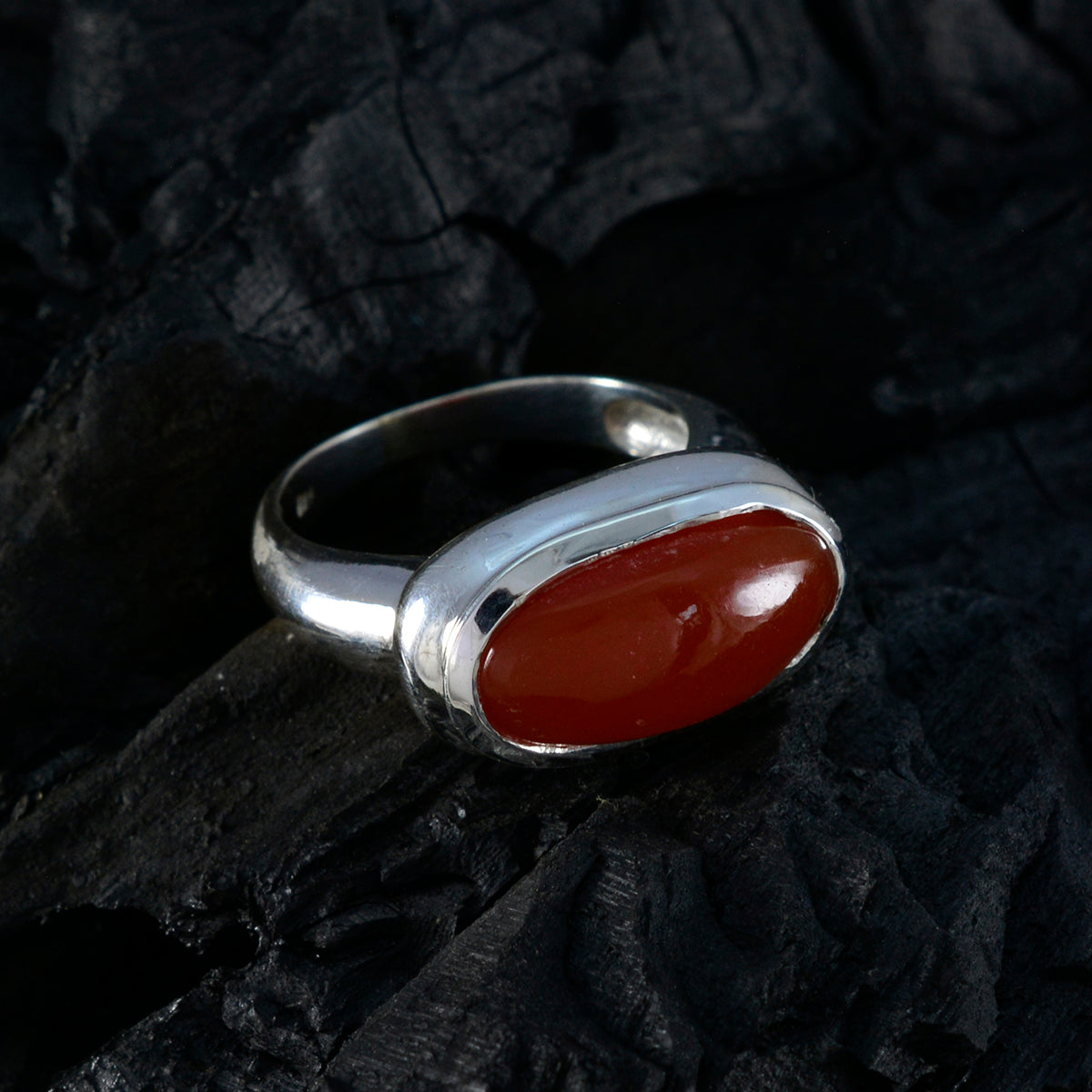 Kristine Engagement Red Solitaire Ring