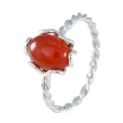 Ying Twist Red Solitaire Ring
