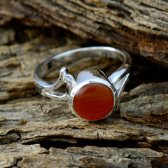 Anna Abstract Red Solitaire Ring