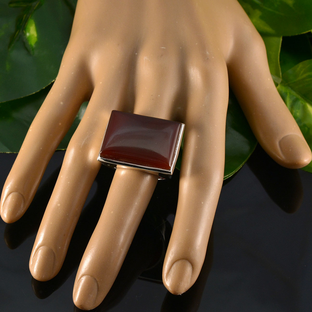 Emily Armor Red Solitaire Ring