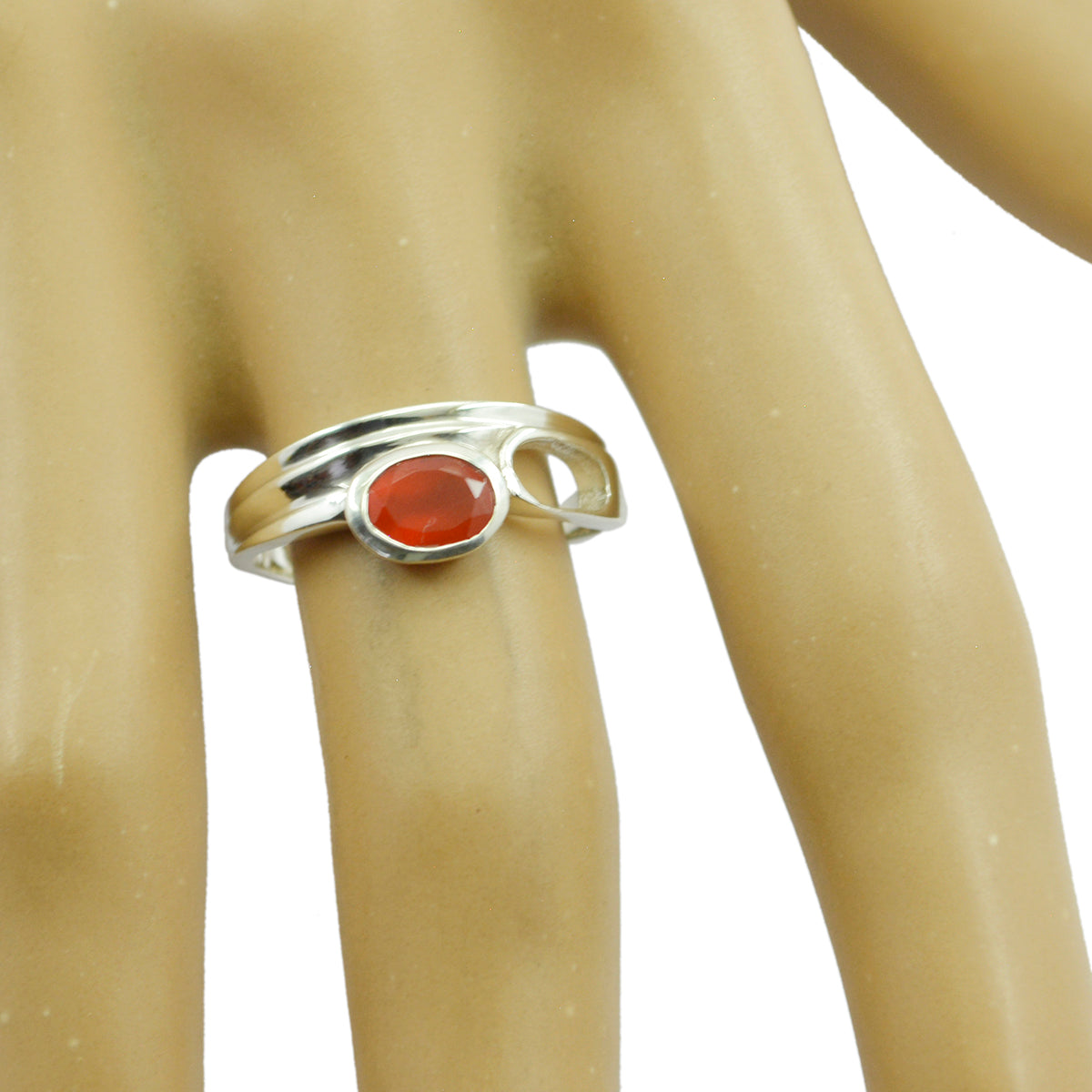 Natcha Cultural Red Solitaire Ring