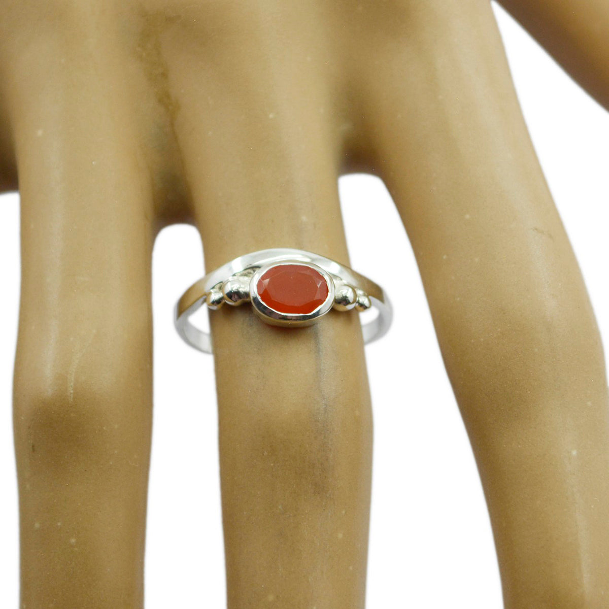 Ling Glamorous Red Solitaire Ring