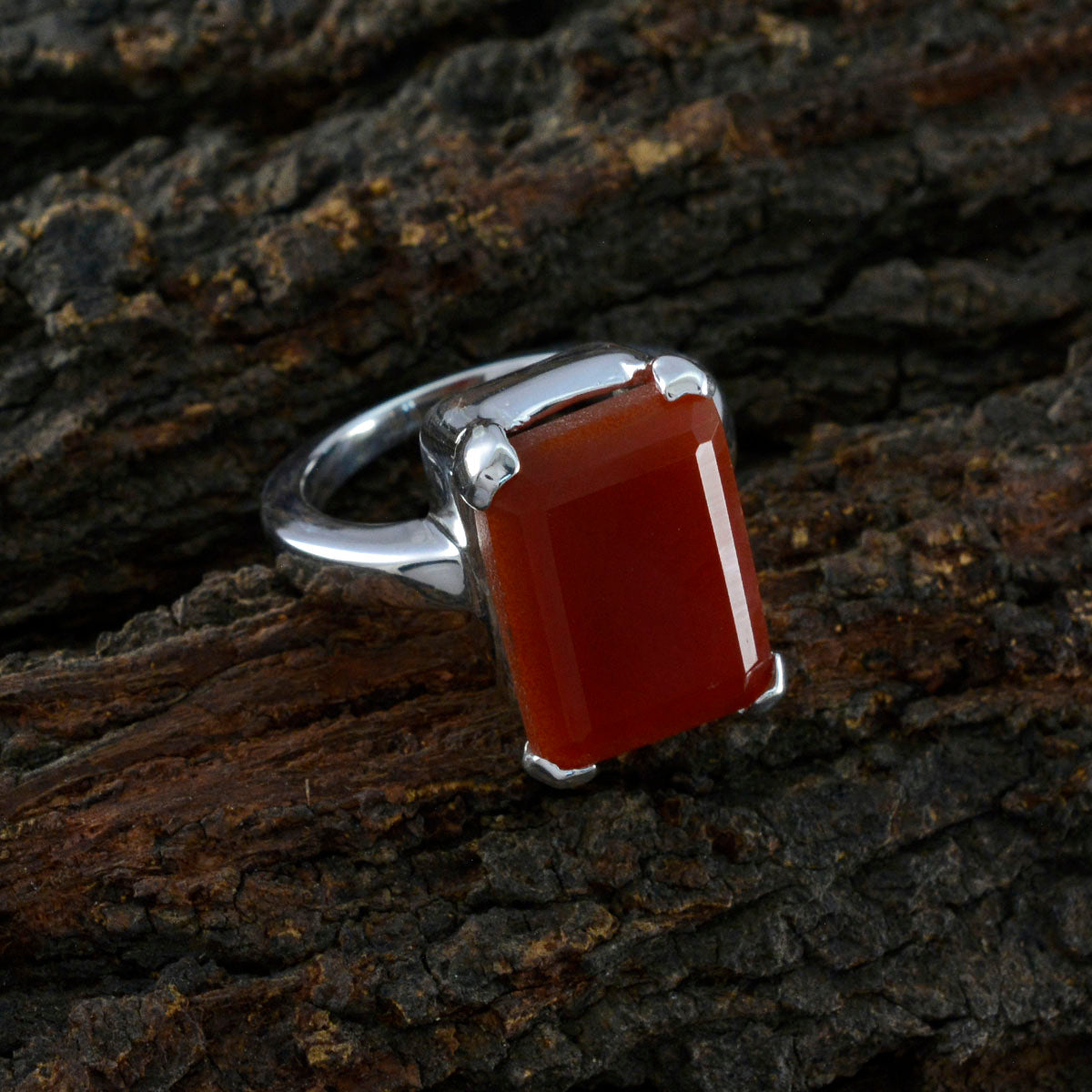 Priya Modern Red Solitaire Ring