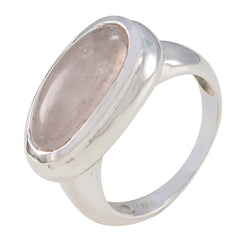Ananya Glamorous Pink Solitaire Ring Rose Quartz Pink