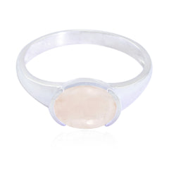 Eleanor Trendy Pink Solitaire Ring Rose Quartz Pink
