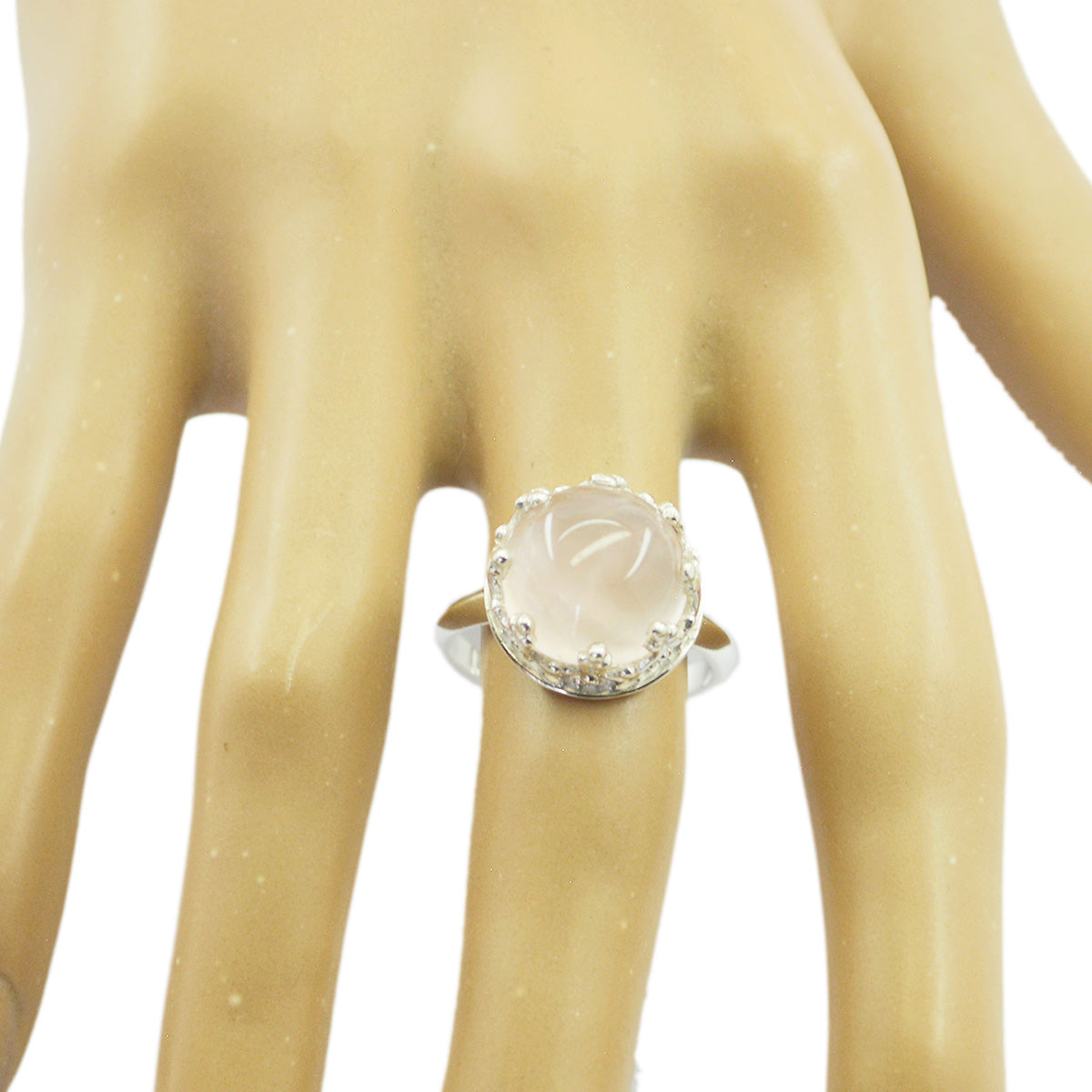 Lucia Art Deco Pink Solitaire Ring