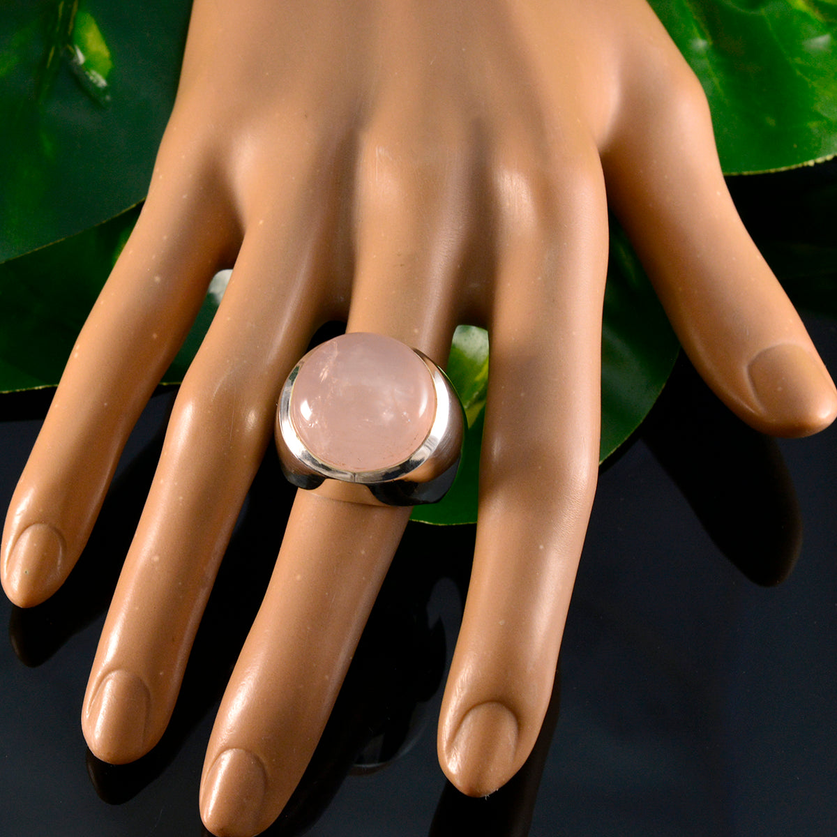 Ivy Signet Pink Solitaire Ring