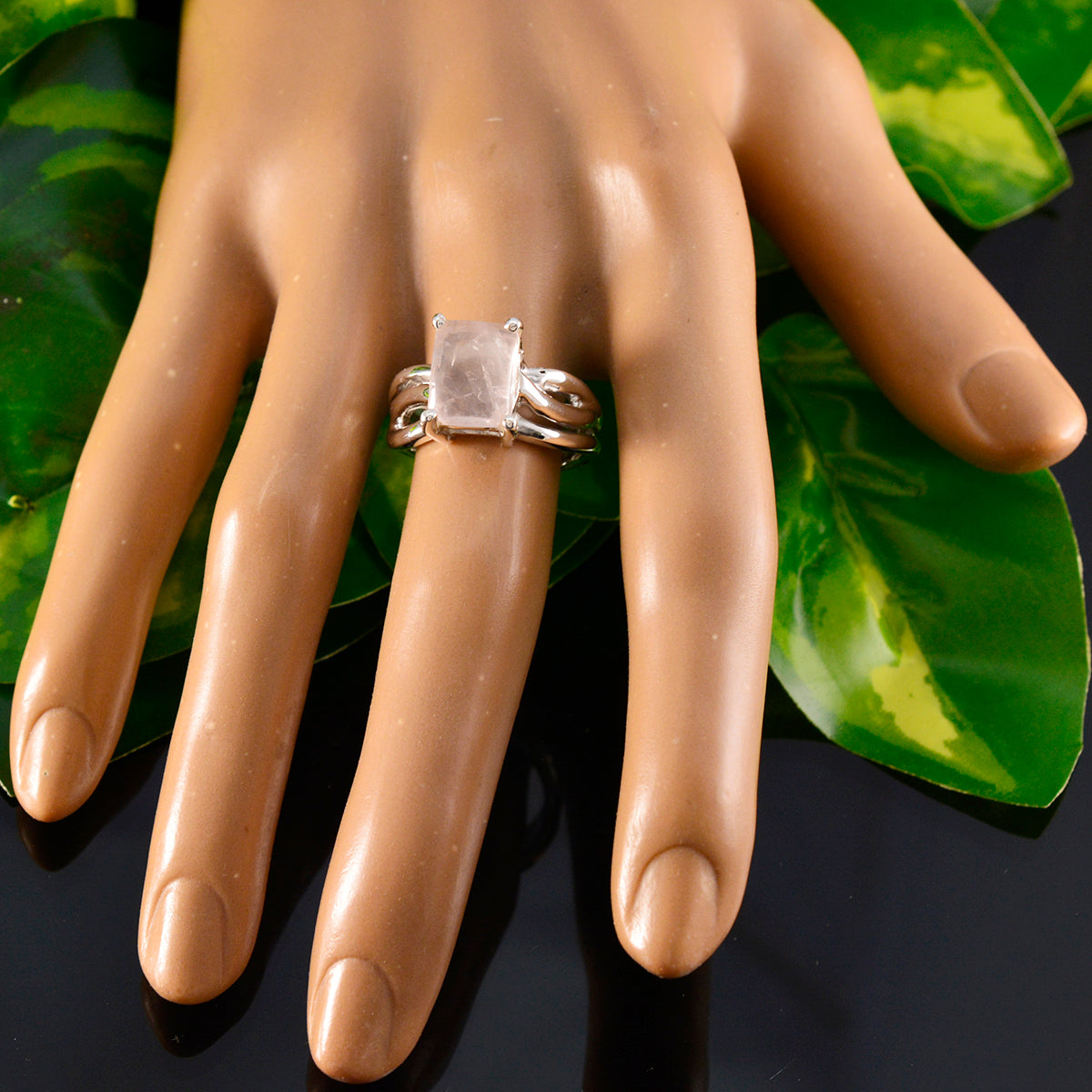 Laura Abstract Pink Solitaire Ring