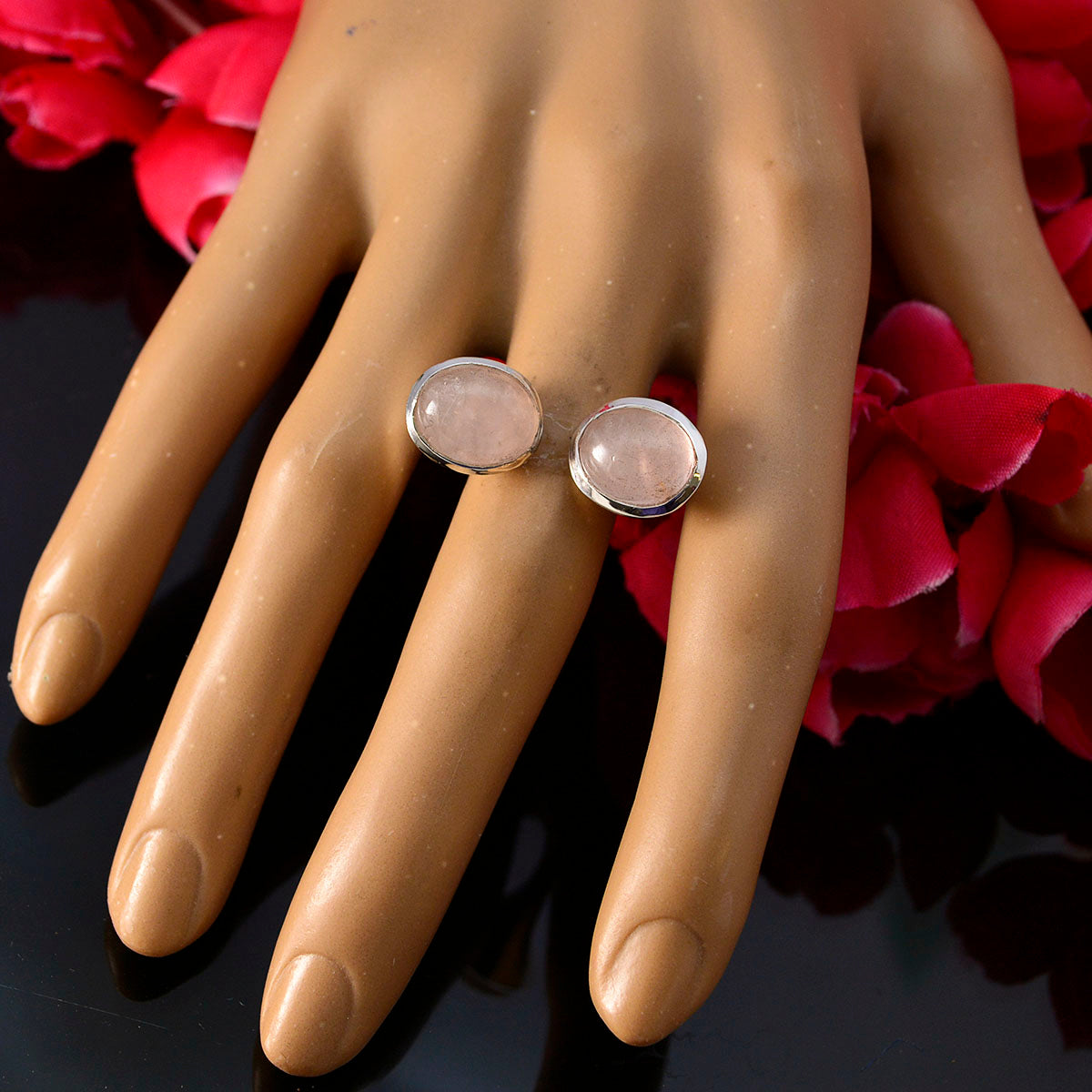 Araya Trendy Pink Toi et Moi Ring