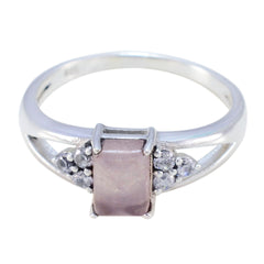Ayesha Romantic Pink Halo Ring Rose Quartz Pink