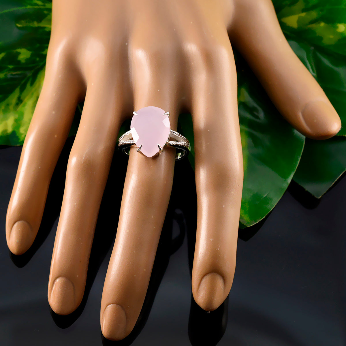 Tereza Engagement Pink Solitaire Ring
