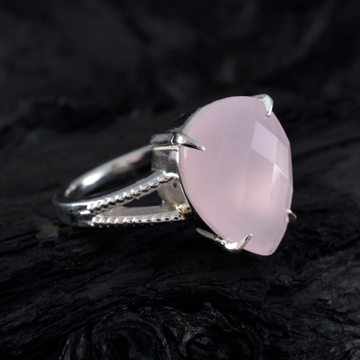 Tereza Engagement Pink Solitaire Ring
