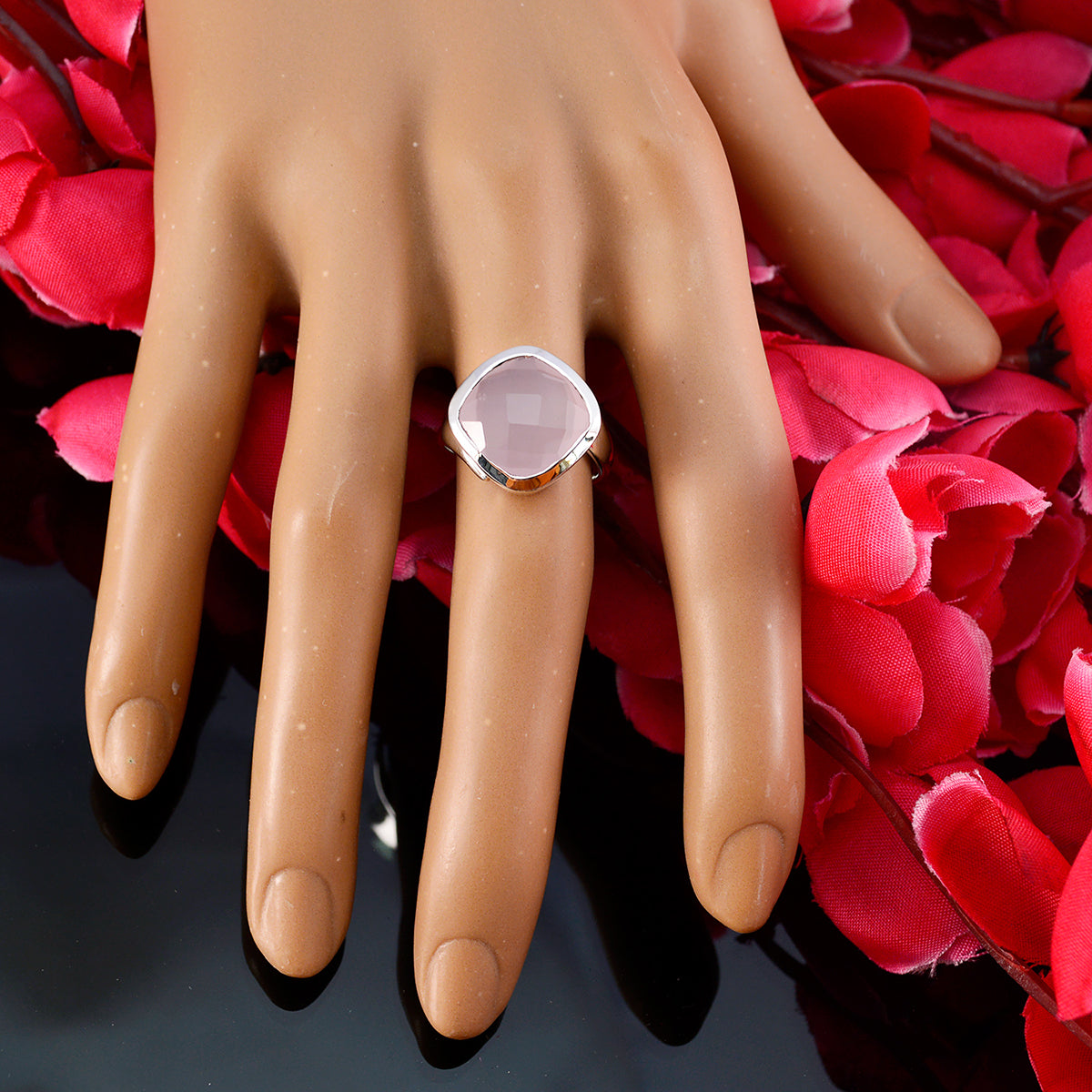 Mia Sophisticated Pink Solitaire Ring
