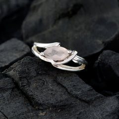 Jia Modern Pink Solitaire Ring