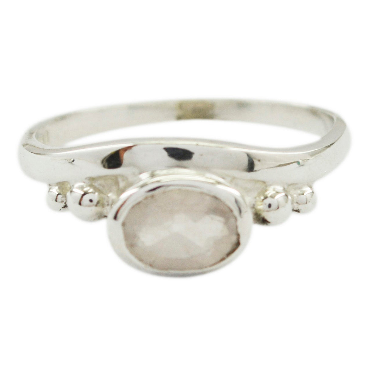 Harper Romantic Pink Solitaire Ring Rose Quartz Pink