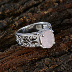 Pilar Filigree Pink Solitaire Ring