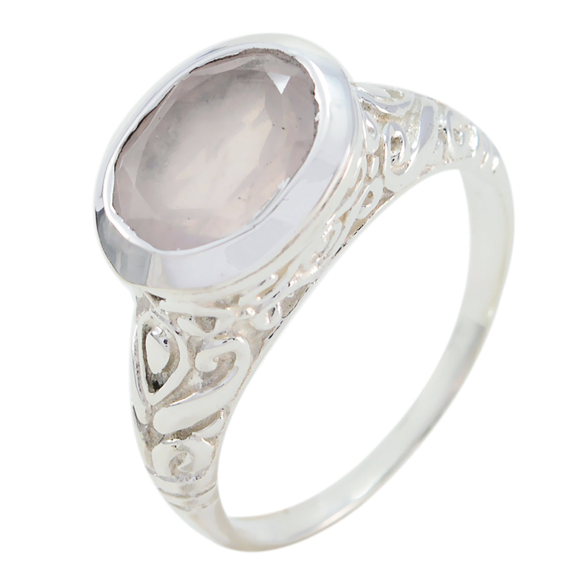 Araya Art Deco Pink Solitaire Ring