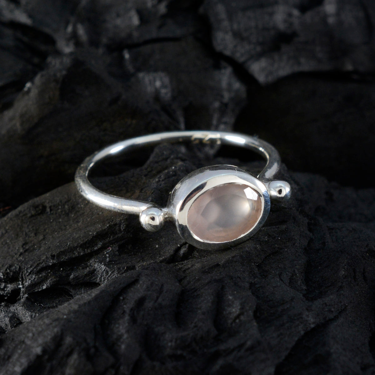 Dewi Abstract Pink Solitaire Ring