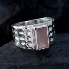 Zoey Signet Pink Solitaire Ring