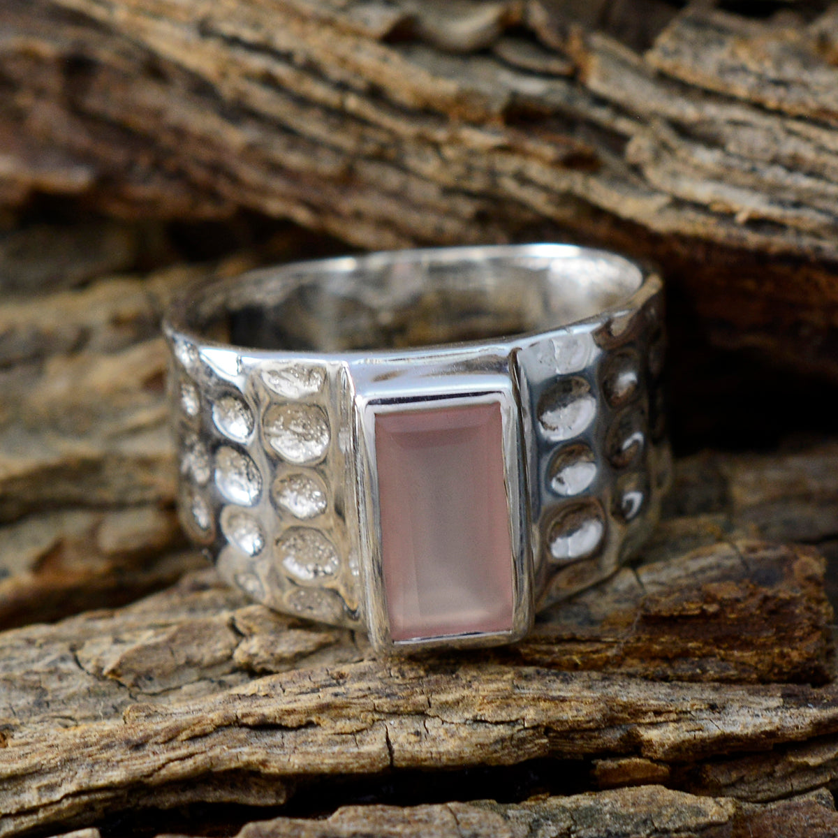 Zoey Signet Pink Solitaire Ring