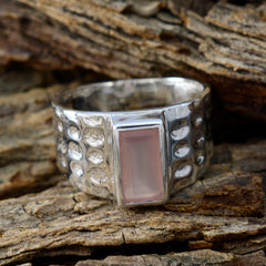 Zoey Signet Pink Solitaire Ring