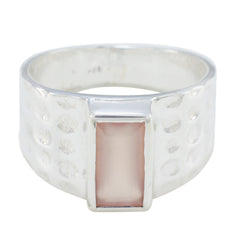 Zoey Signet Pink Solitaire Ring Rose Quartz Pink
