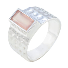Zoey Signet Pink Solitaire Ring