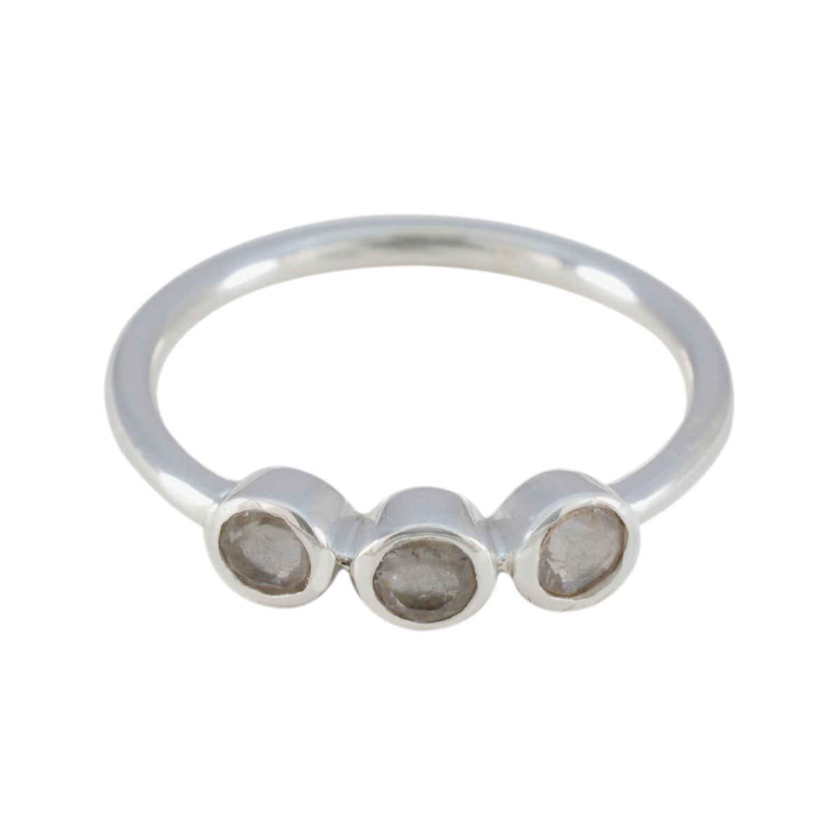 Saanvi Modern Pink Trilogy Ring Rose Quartz Pink