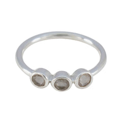 Saanvi Modern Pink Trilogy Ring Rose Quartz Pink