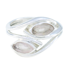 Maria Trendy Pink Toi et Moi Ring Rose Quartz Pink