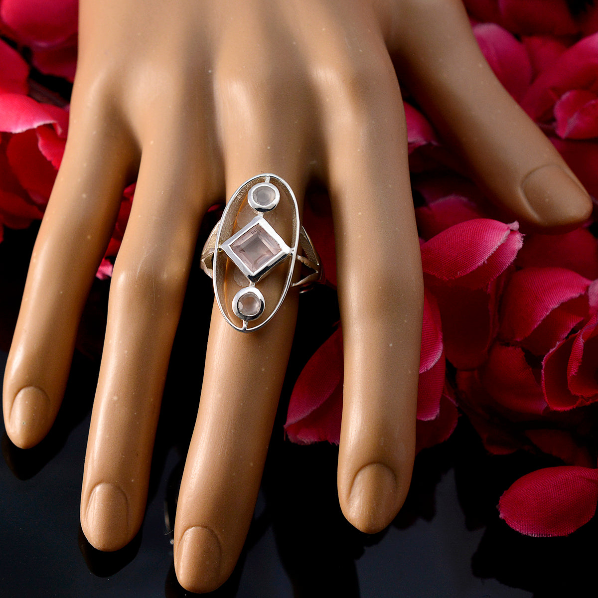 Lucia Abstract Pink Trilogy Ring