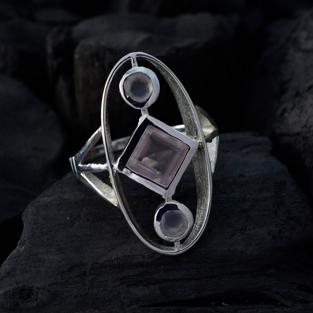 Lucia Abstract Pink Trilogy Ring