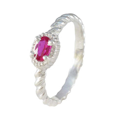 Jiwoo Contemporary Red Solitaire Ring