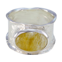 Camila Oversized Golden Solitaire Band