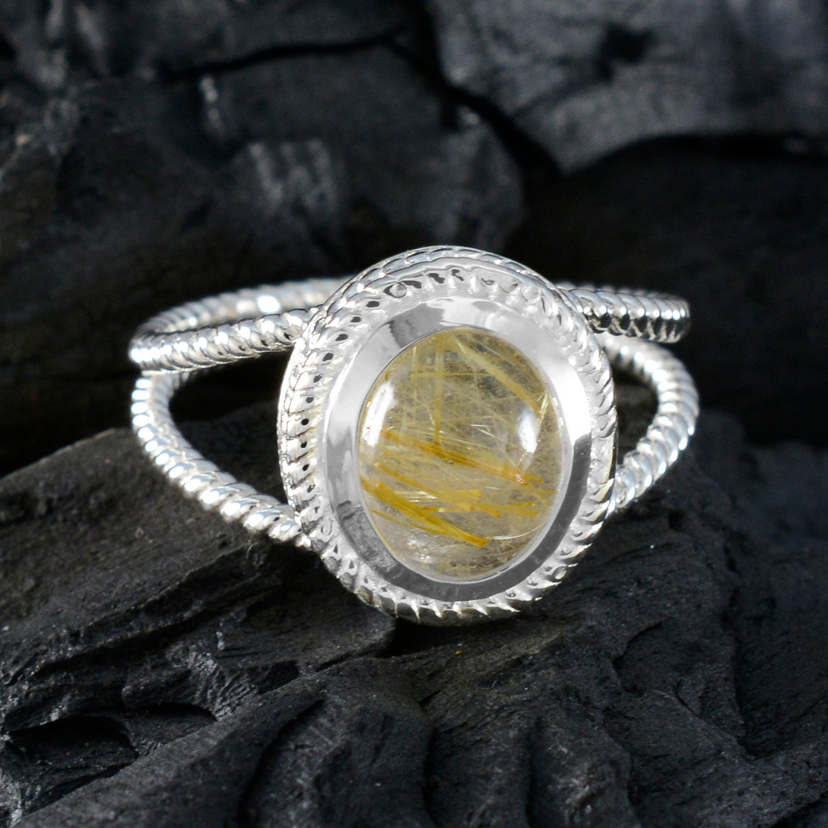 Giulia Rope-Wire Golden Solitaire Ring