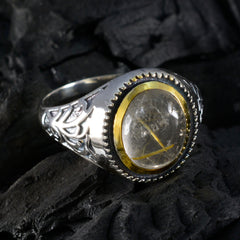 Inès Filigree Golden Solitaire Ring