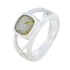 Ines Contemporary Black Solitaire Ring