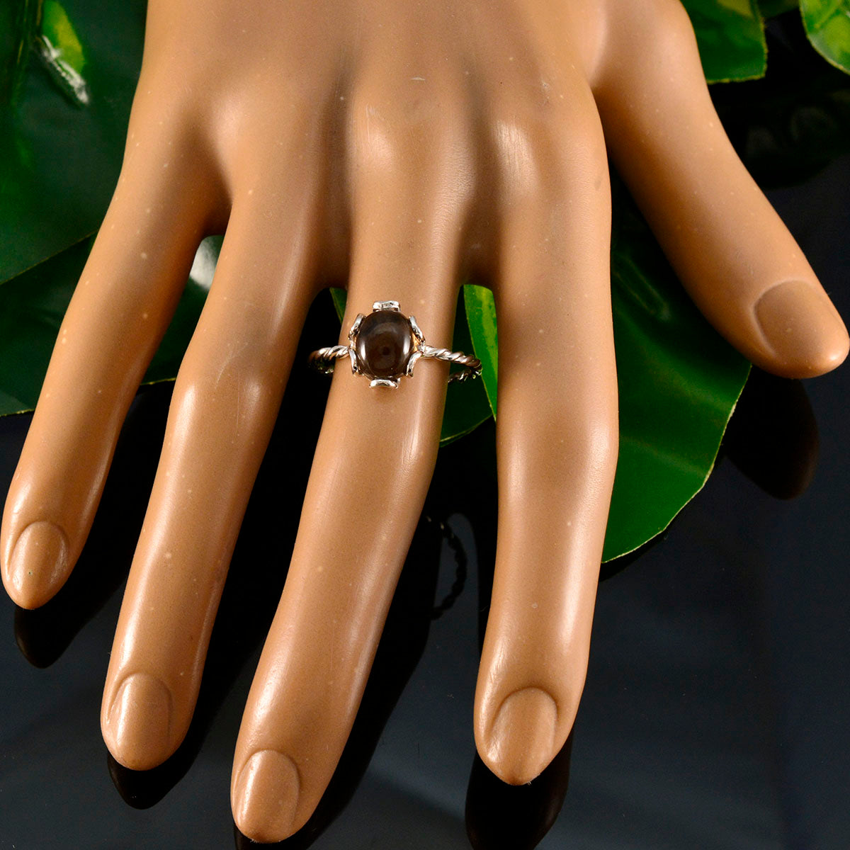 Liyana Twist Brown Solitaire Ring