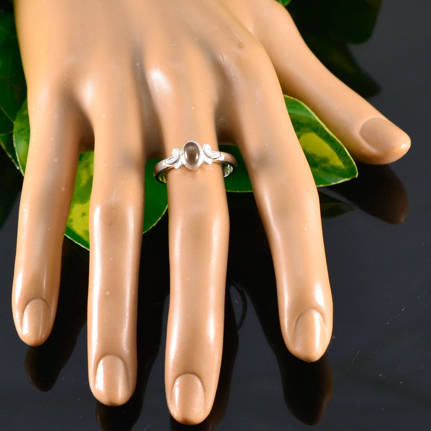 zazlle Abstract Brown Solitaire Ring