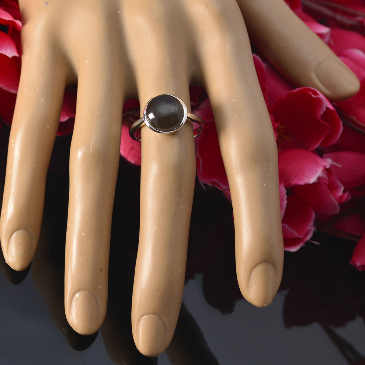 Amelia Glamorous Brown Solitaire Ring