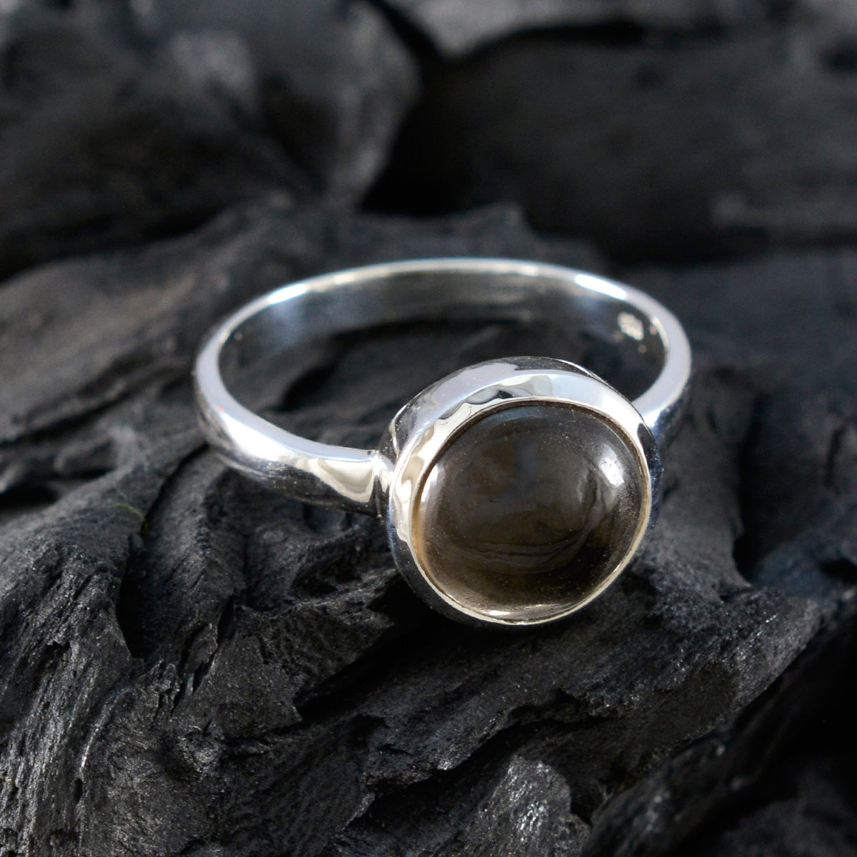 Giulia Modern Brown Solitaire Ring