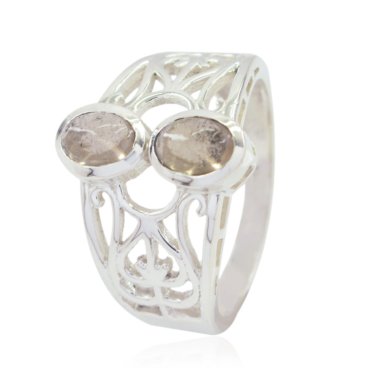 Agnes Filigree Brown Toi et Moi Ring