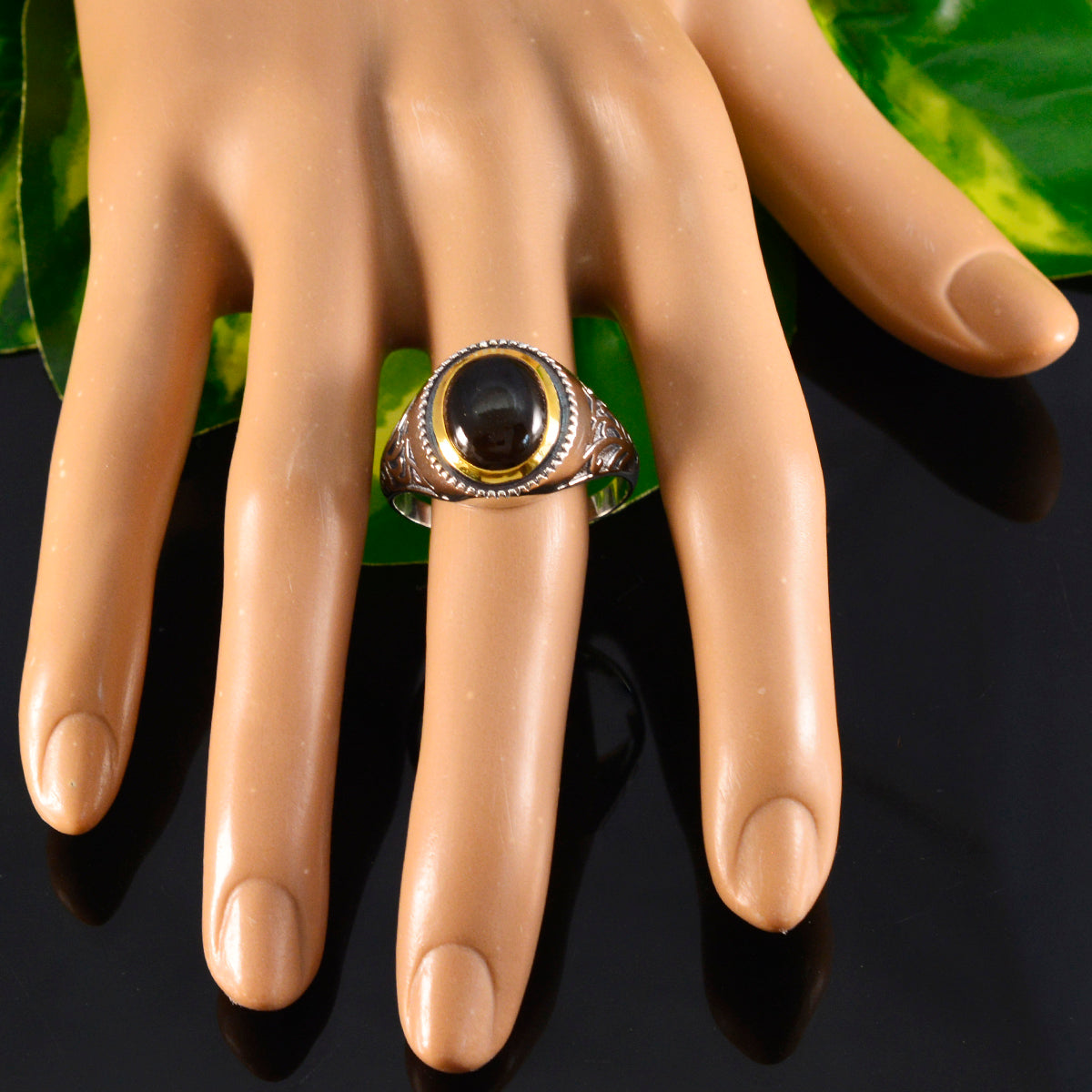 Isabel Filigree Brown Solitaire Ring