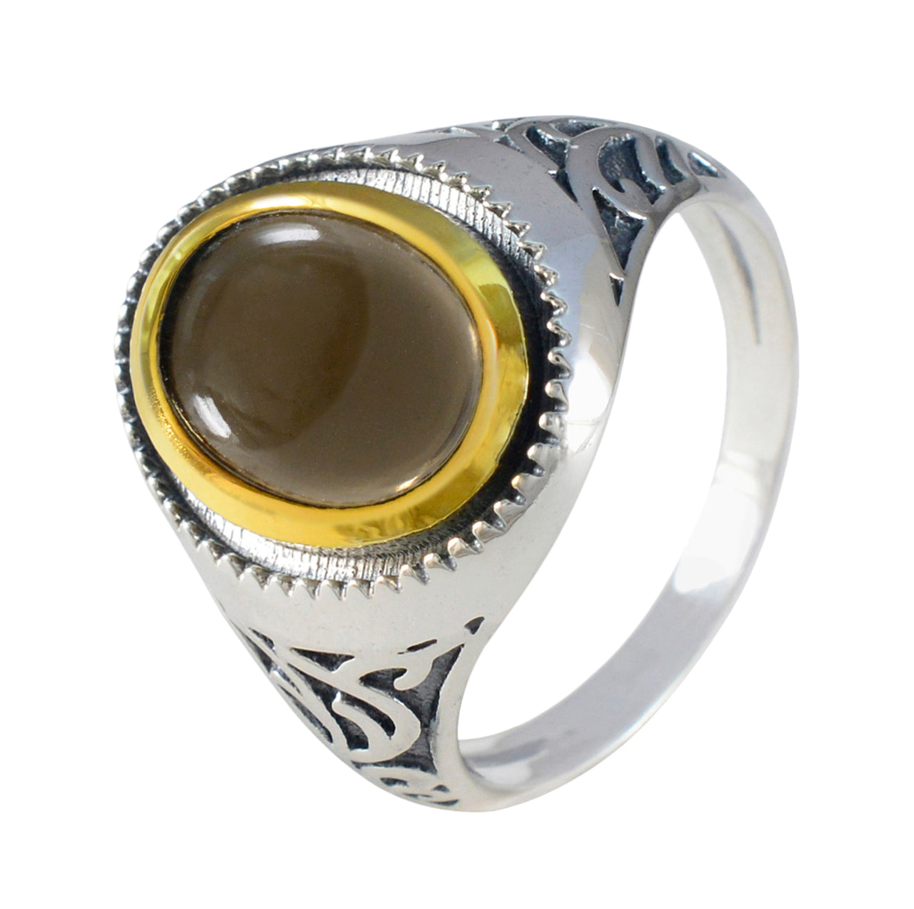 Isabel Filigree Brown Solitaire Ring